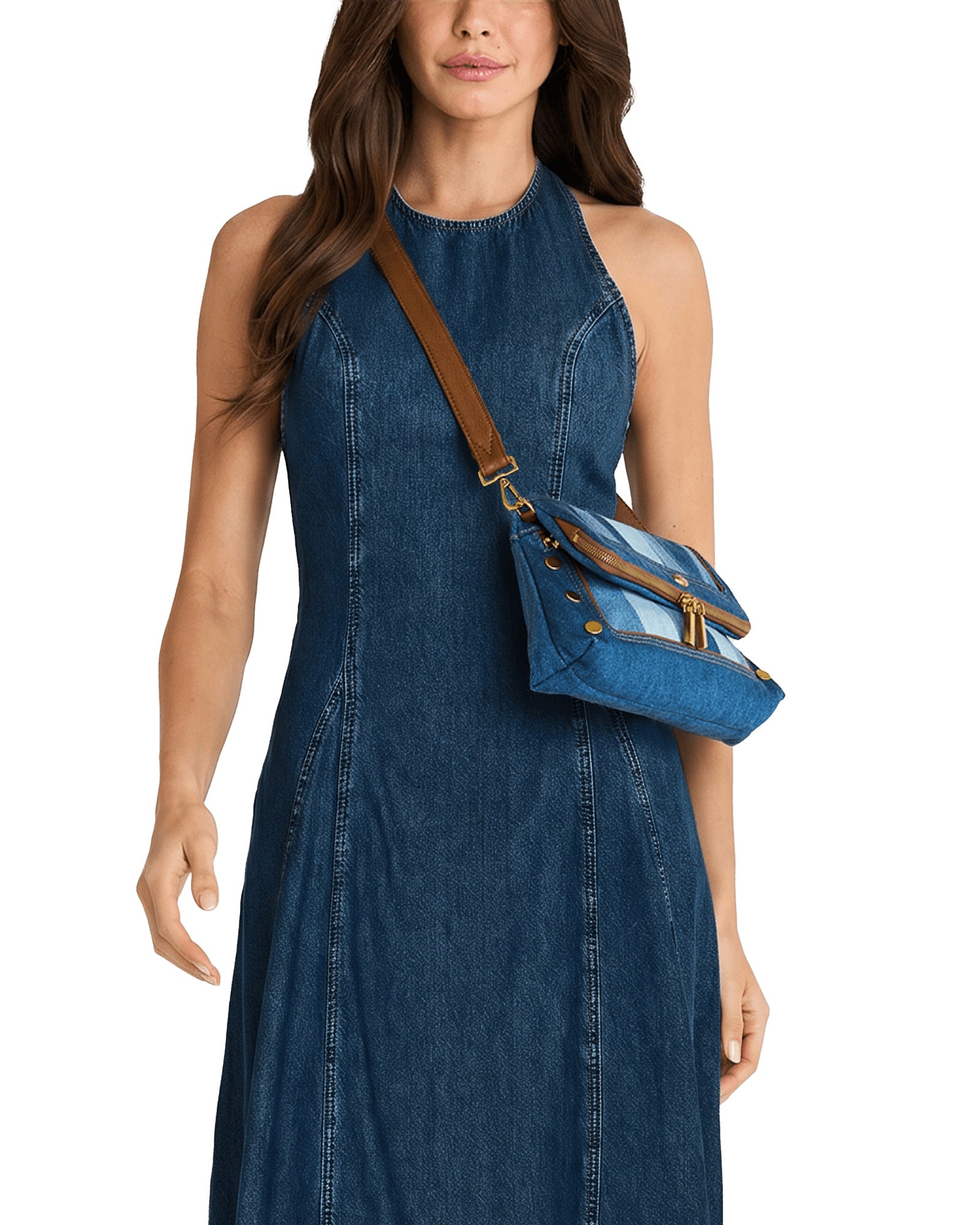 Hammitt Beverly Medium - Denim Crossbody