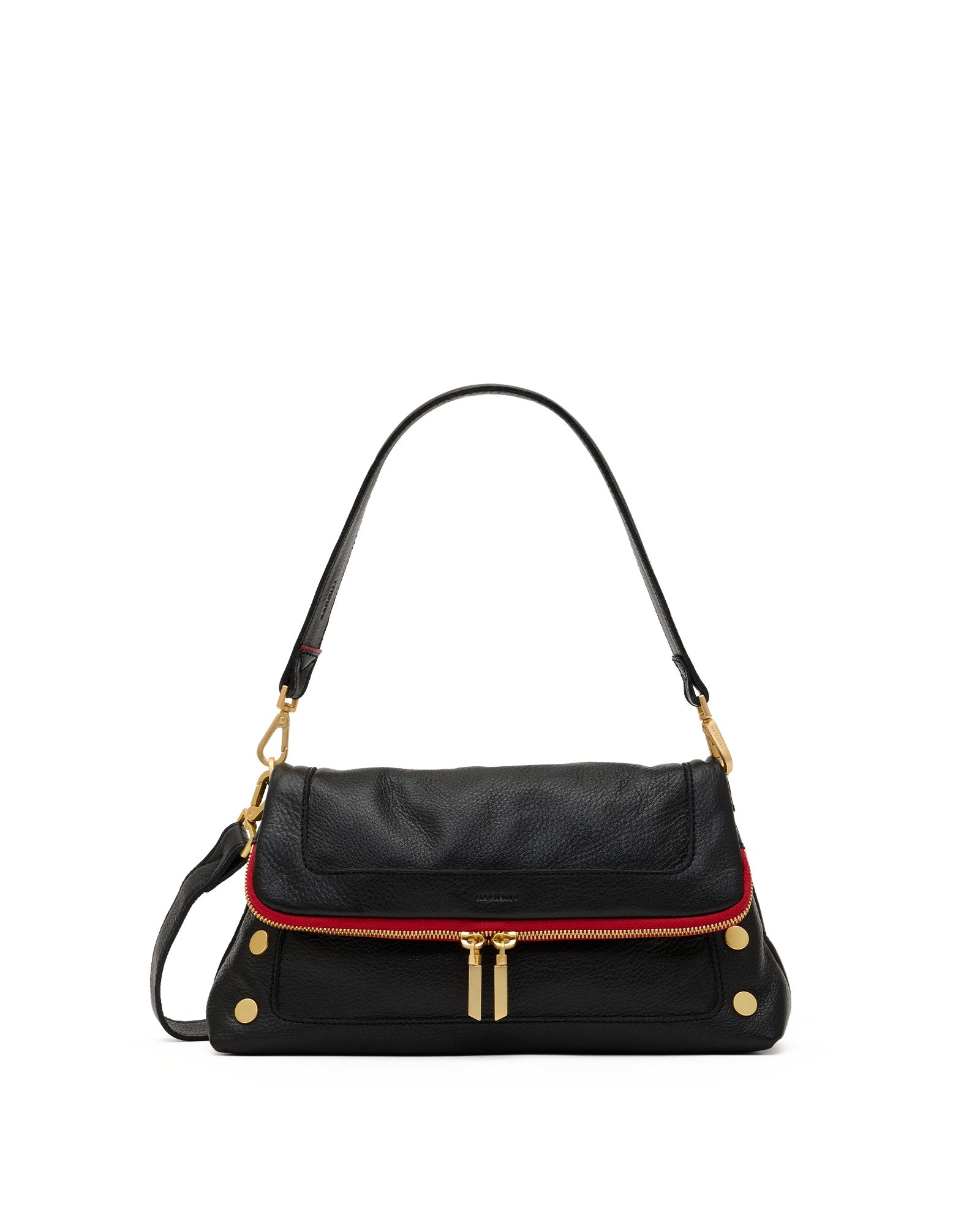 Black/Brushed Gold Red Zip