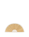 Calla Lily White Raffia/Brushed Gold Hammered