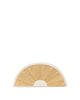 Calla Lily White Raffia/Brushed Gold Hammered