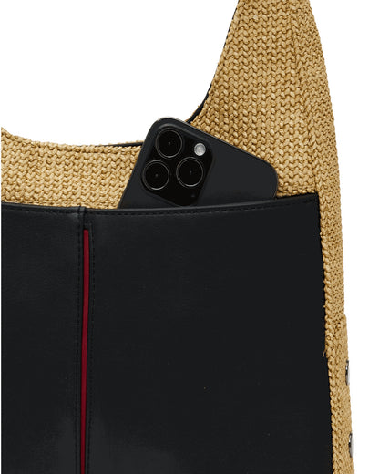 Hammitt Tim Medium - Raffia Shoulder Bag