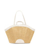 Calla Lily White Raffia/Brushed Gold Hammered