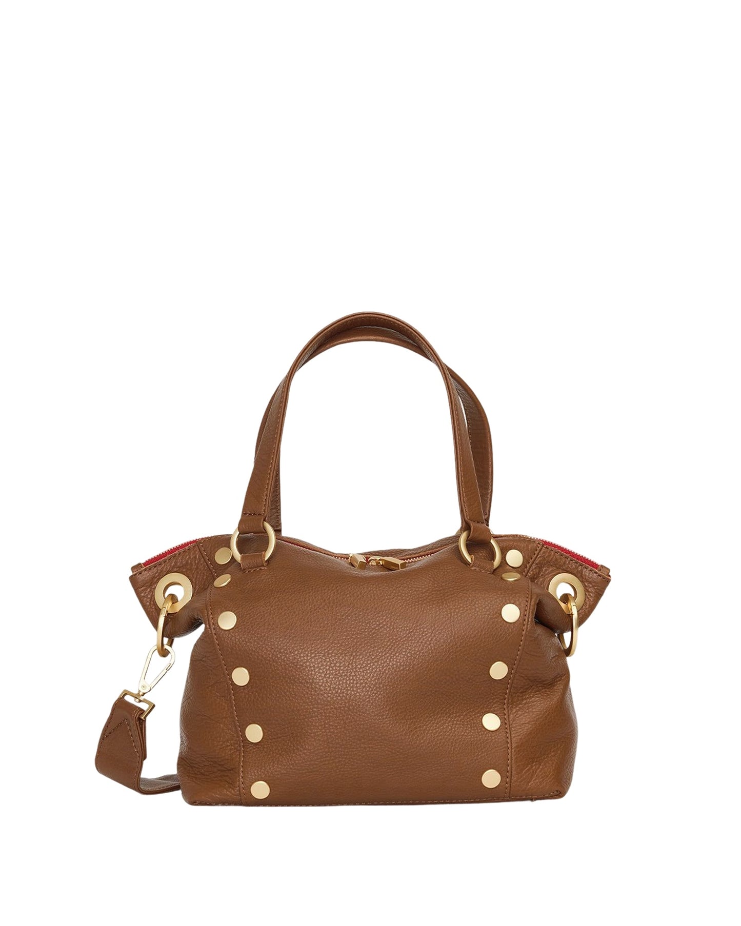 Mahogany Pebble/Brushed Gold Red Zip