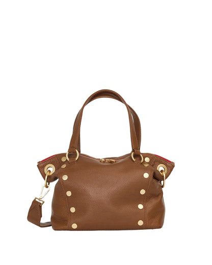 Mahogany Pebble/Brushed Gold Red Zip