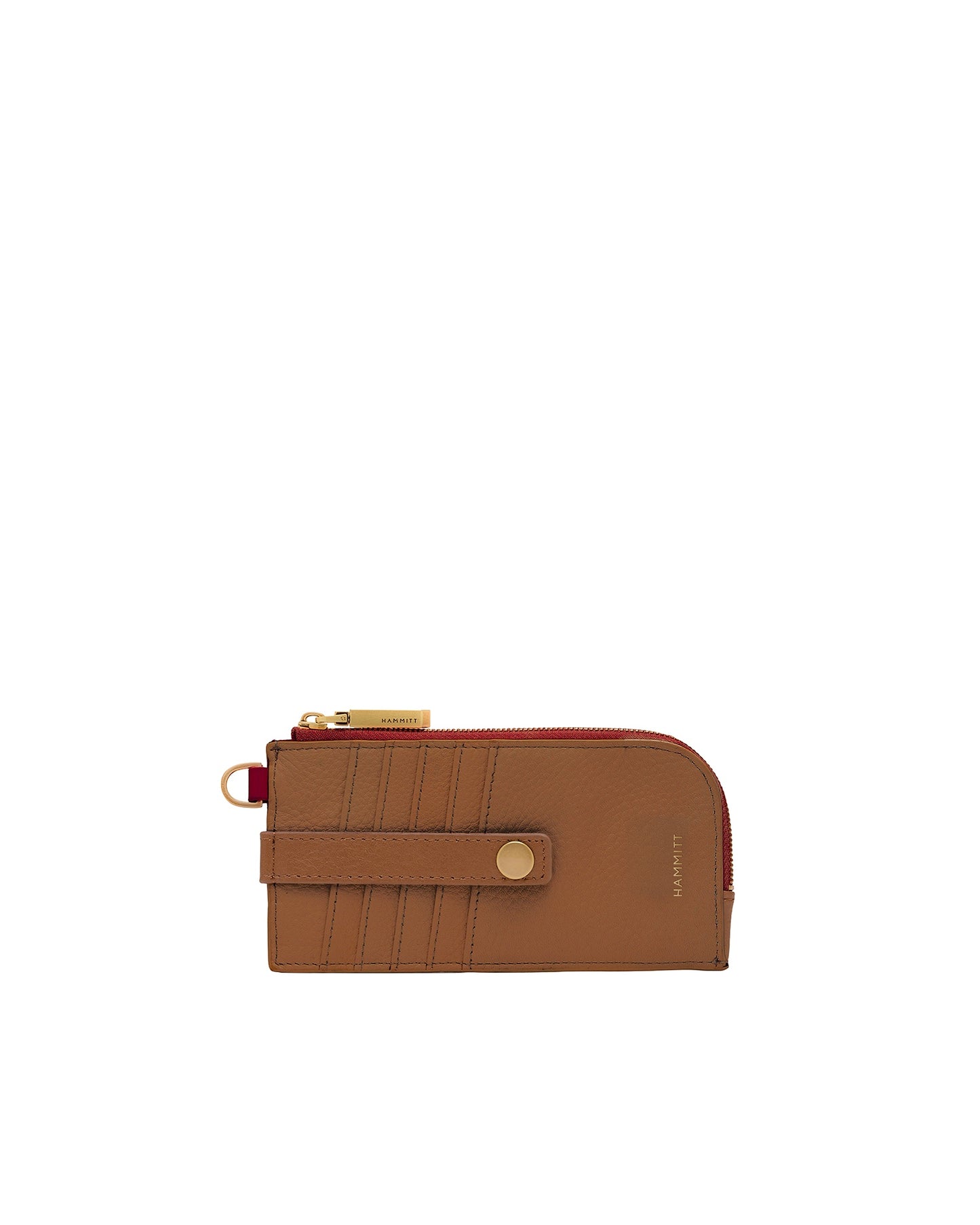 Mahogany Pebble/Brushed Gold Red Zip